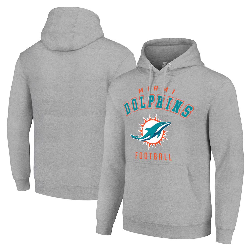 Men 2026 NFL Miami Dolphins Grey Hoodie hooded style 04->miami dolphins->NFL Jersey